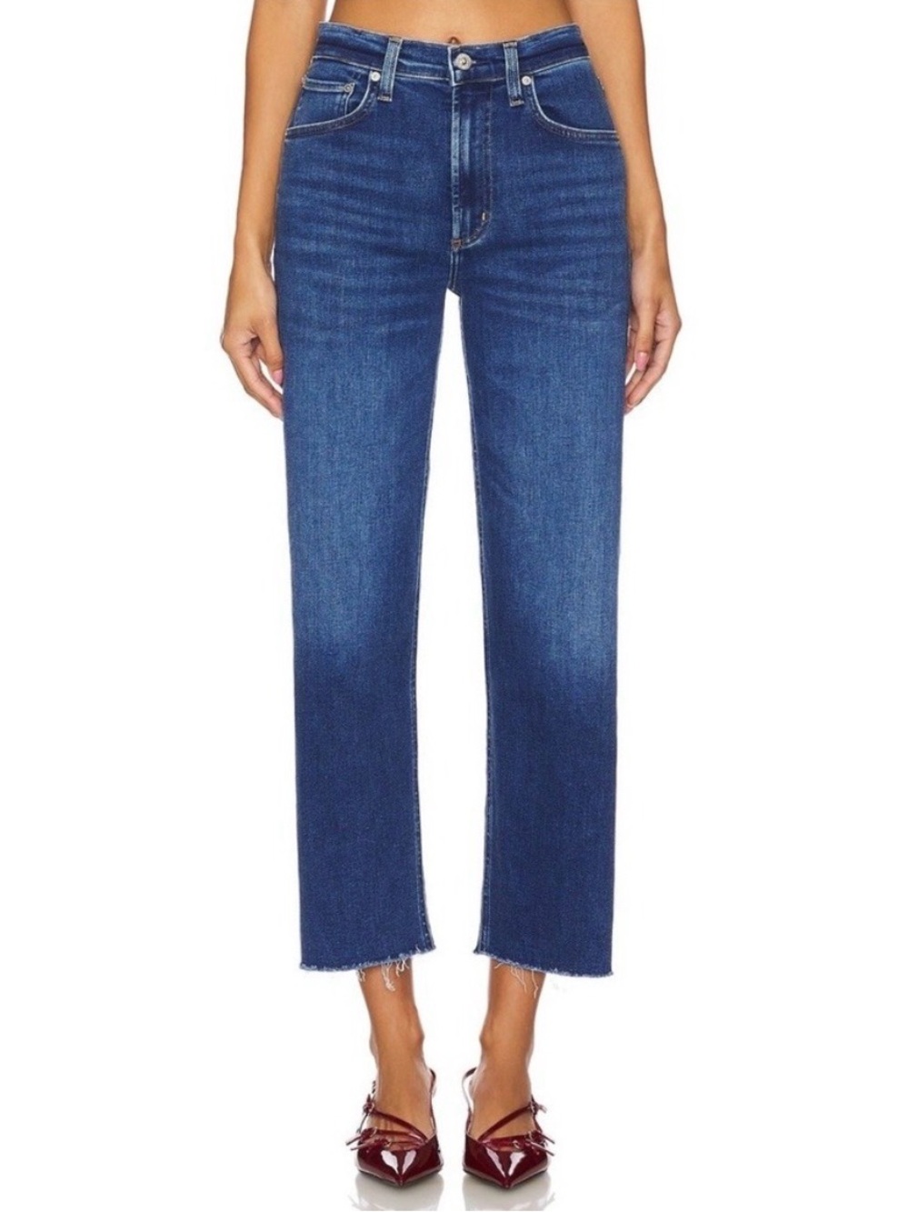 Citizens of Humanity Palma Straight Raw Hem Jeans Women’s Size 28 Ambry Wash